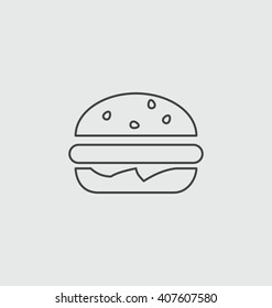 Burger vector sign illustration icon.