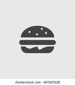 Burger vector sign illustration icon.