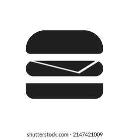 Hamburger Vektorsilhouette für das Symbol für Website