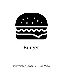 Burger Vector       Solid Icons. Simple stock illustration stock