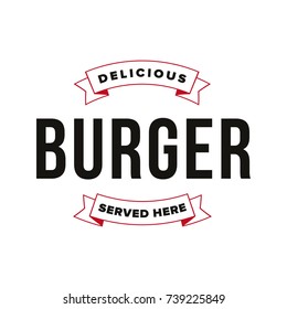 Burger vintage logo stamp