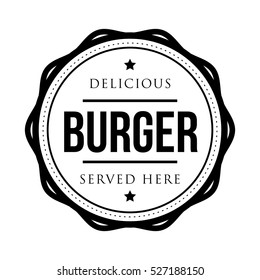 Burger vintage stamp logo