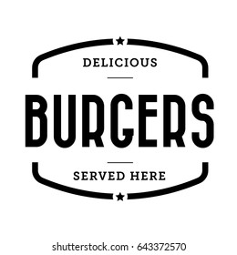 Burger vintage stamp retro vector