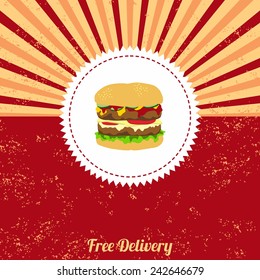 burger vintage template
