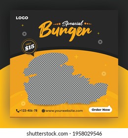 Burger Web Banner template design