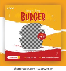 Burger Web Banner template design
