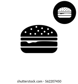 burger  - white vector icon