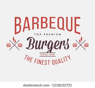 Burgers barbeque fine quality is a vector illustration about street food