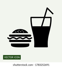 
burgers and fresh drinks. vector design with flat style