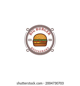 burgers fresh and tasty vector design logo in white background