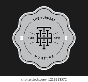 Burgers and fries hunters white on black is a vector illustration about street food