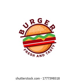 Burgers Hamburger Logo Design Template Vector