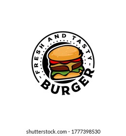 Burgers Hamburger Logo Design Template Vector