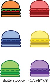 burgers hamburgers colorful graphic pop art