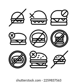 burgers icon or logo isolated sign symbol vector illustration - high quality black style vector icons