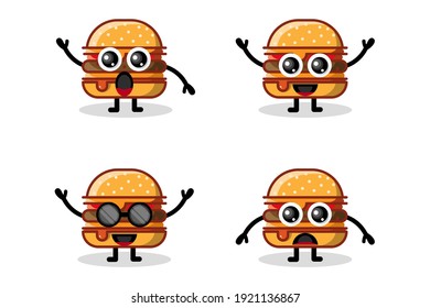 Burgers logo design character cute