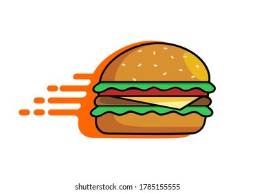 burgers logo template fast delivery vector design