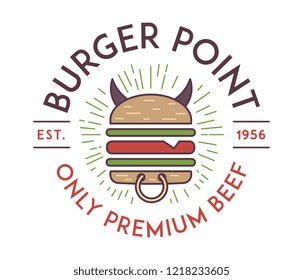 Burgers point is a vector illustration about street food