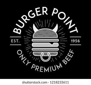 Burgers point white on black is a vector illustration about street food