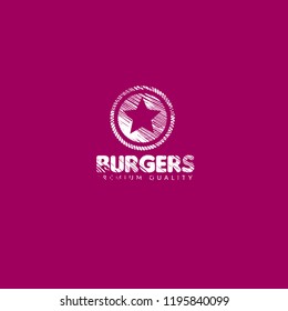 burgers premium quality - grunge stamp