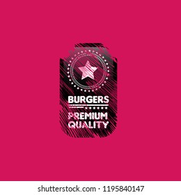 burgers premium quality - grunge stamp