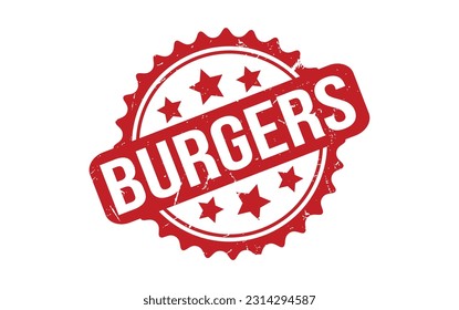 Burgers rubber grunge stamp seal vector