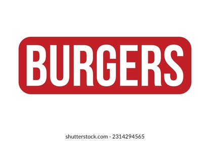 Burgers Rubber Stamp Seal Vector