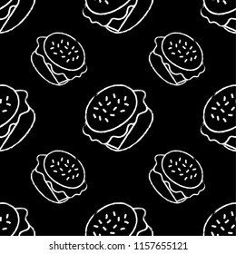 Burgers seamless pattern