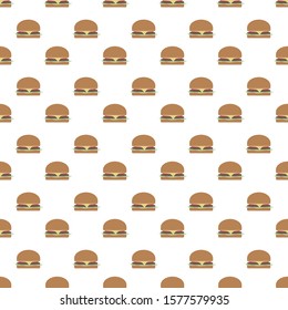 burgers seamless pattern on white background