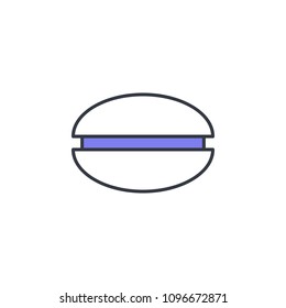 burgher icon. Element of web icon with one color for mobile concept and web apps. Thin line burgher icon can be used for web and mobile. Premium icon on white background