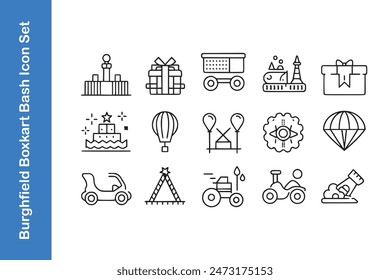 Burghfield boxkart bash day icon set