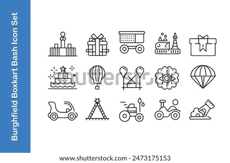 Burghfield boxkart bash day icon set