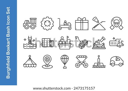 Burghfield boxkart bash day icon set