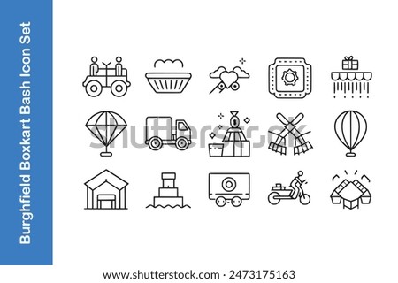 Burghfield boxkart bash day icon set