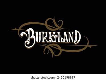 BURGLAND lettering word tattoo design