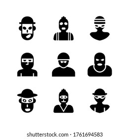 burglar  icon or logo isolated sign symbol vector illustration - Collection of high quality black style vector icons
