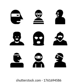 burglar  icon or logo isolated sign symbol vector illustration - Collection of high quality black style vector icons
