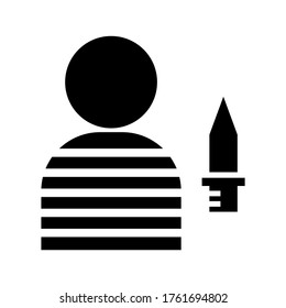 burglar  icon or logo isolated sign symbol vector illustration - high quality black style vector icons
