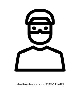 burglar icon or logo isolated sign symbol vector illustration - high quality black style vector icons

