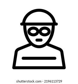 burglar icon or logo isolated sign symbol vector illustration - high quality black style vector icons
