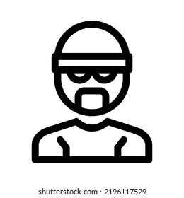 burglar icon or logo isolated sign symbol vector illustration - high quality black style vector icons
