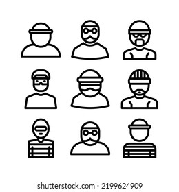 burglar icon or logo isolated sign symbol vector illustration - Collection of high quality black style vector icons
