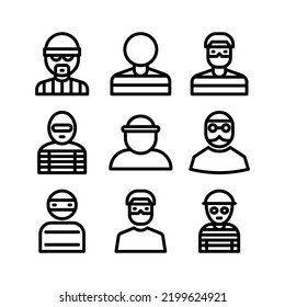 Burglar Icon Or Logo Isolated Sign Symbol Vector Illustration - Collection Of High Quality Black Style Vector Icons
