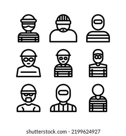 burglar icon or logo isolated sign symbol vector illustration - Collection of high quality black style vector icons
