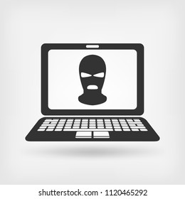 burglar in mask. hacker concept