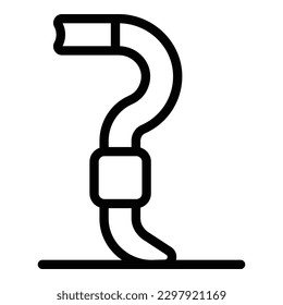 Burglar tool icon outline vector. Crowbar burglary. Pry hand