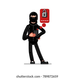 Burglar try to huck