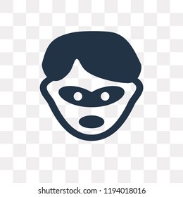 Burglar vector icon isolated on transparent background, Burglar transparency concept can be used web and mobile
