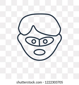 Burglar vector outline icon isolated on transparent background, high quality linear Burglar transparency concept can be used web and mobile