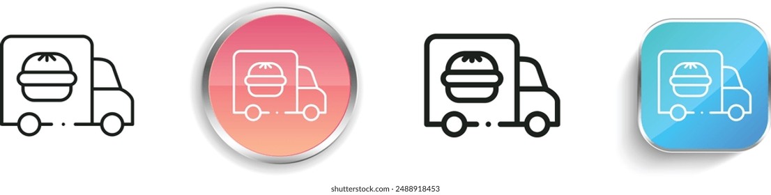 burguer icon. Thin Linear, Regular and Button Style Design Isolated On White Background